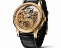 Mechanical automatic, hand-skeletonised L512 calibre, chronometer certified by Besançon Observatory, 23 jewels, 28,800 vib/h, 22K gold oscillating weight, flying tourbillon with two balance springs, diamond escapement, 52-hour power reserve :: Leroy