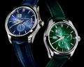 Carl F. Bucherer brings color into play. The classic Manero PowerReserve sees the addition of two vivid models in limited editions. The manufacture model with integrated power reserve display features elaborate dials in bright midnight blue and luminous pine green :: Carl F. Bucher